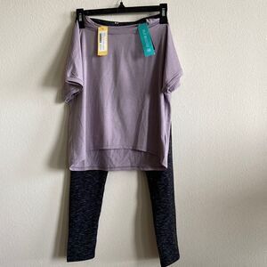 RunWay Set leggings plus top cropped Stitch Fix Kids Sz 12/14 NWT